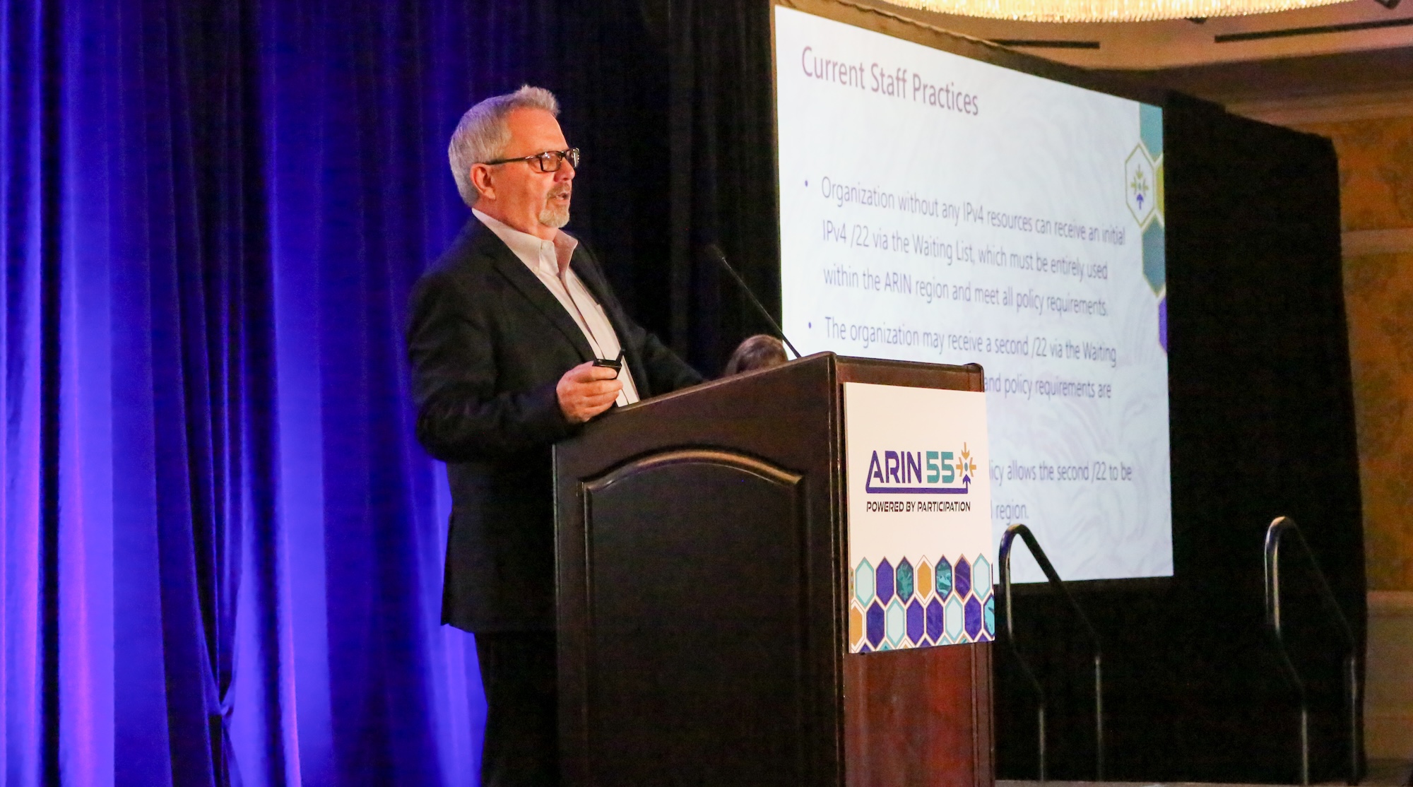 John Sweeting presents the Policy Implementation and Experience Report