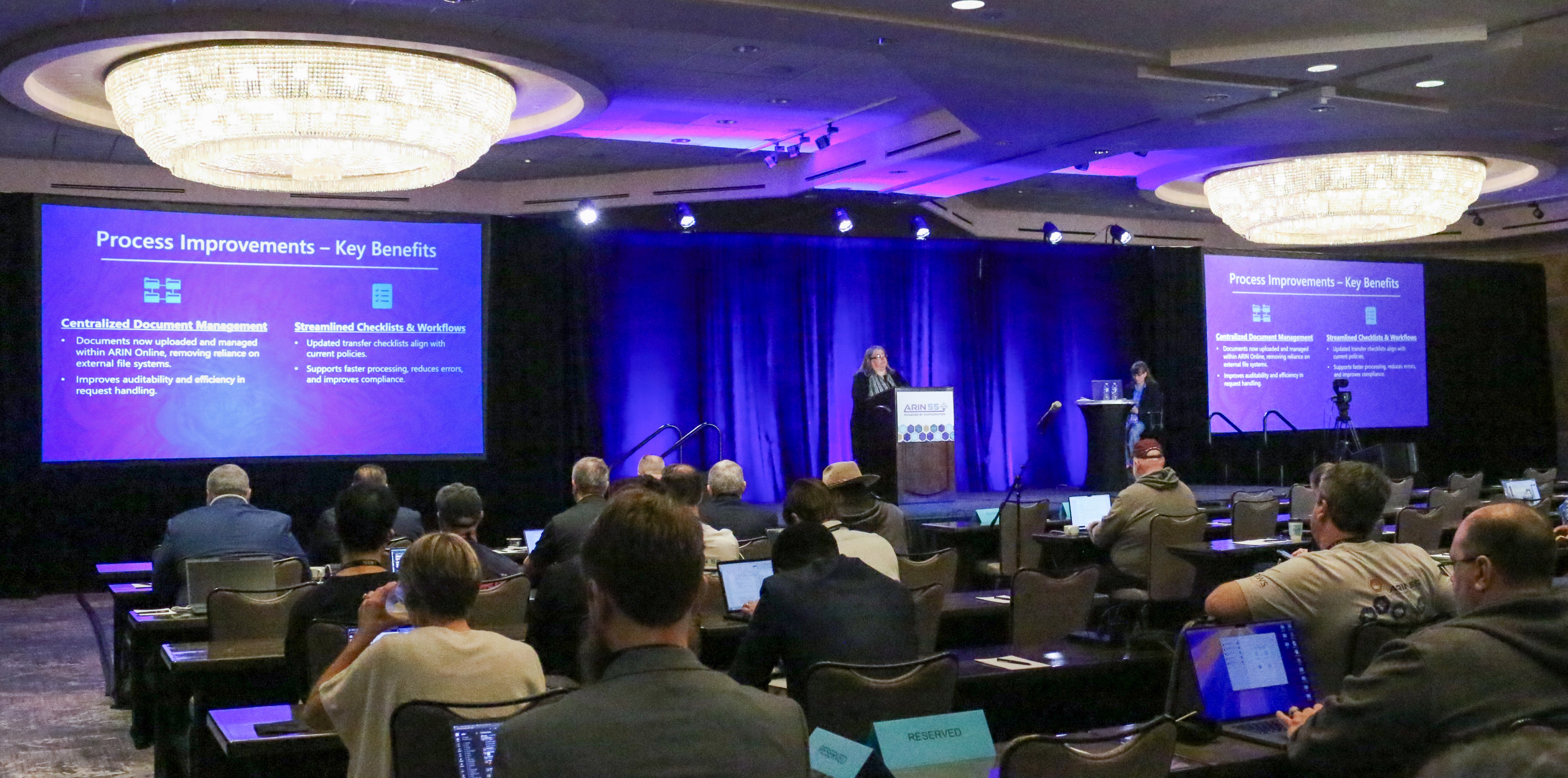 Lisa Liedel presents the Registration Services Report