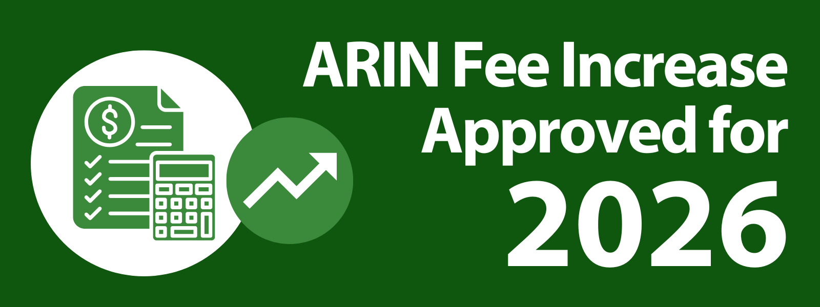ARIN Fee Increase Approved for 2026