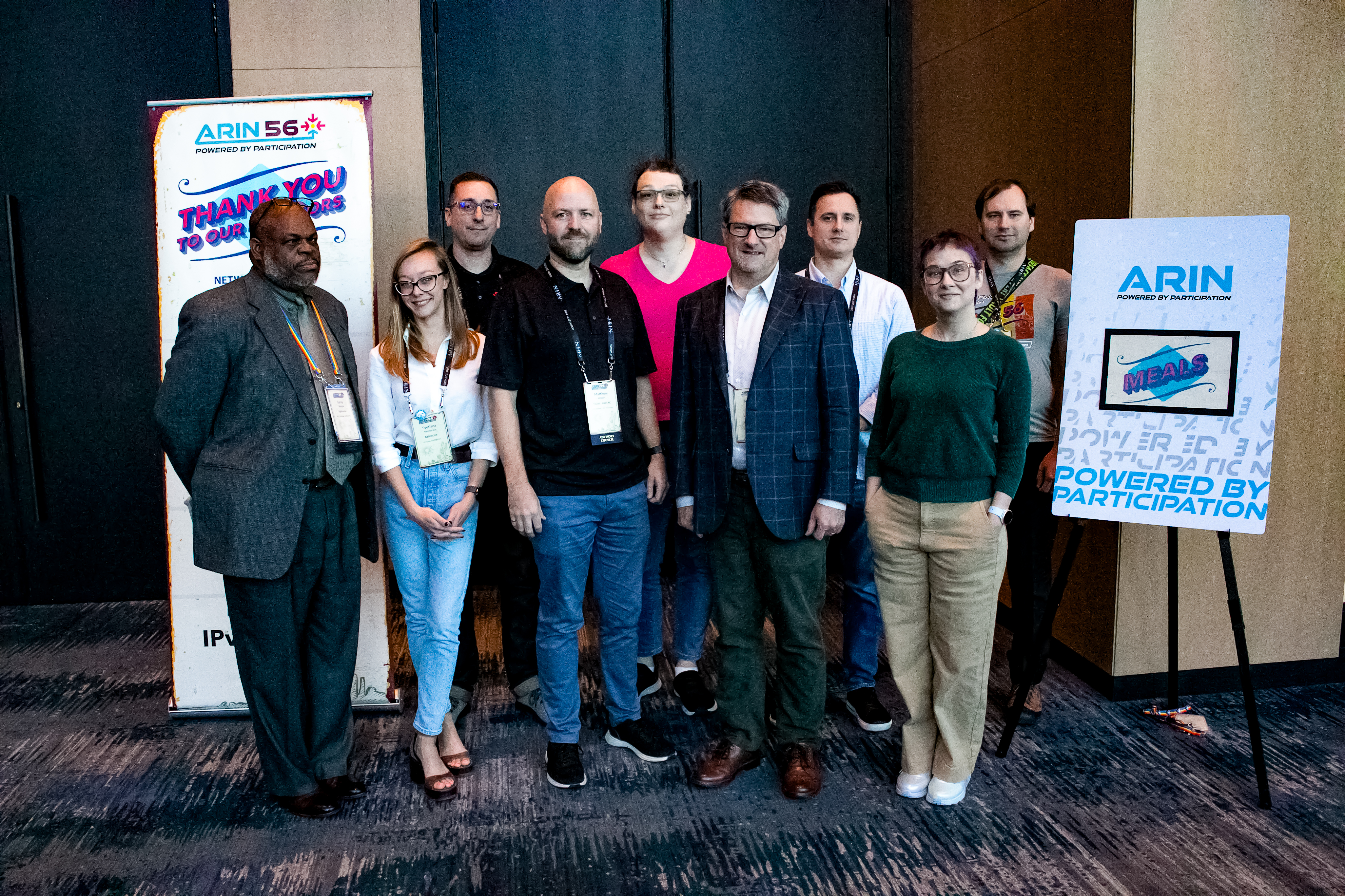 ARIN Fellows with Mentors and community members