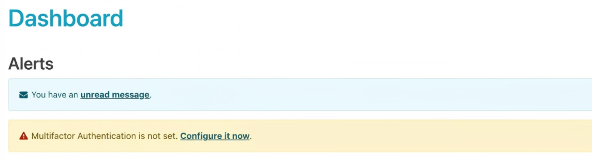 multifactor authentication is not set